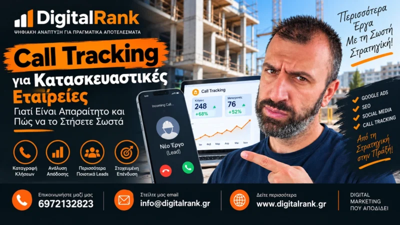 Call Tracking για Κατασκευαστικές Εταιρείες - Γιατί Είναι Απαραίτητο και Πώς να το Στήσετε Σωστά