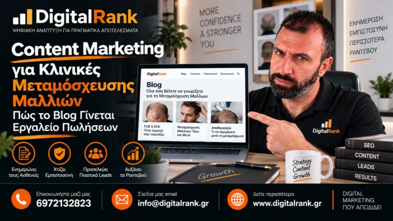 Content Marketing για Κλινικές Μεταμόσχευσης Μαλλιών - Πώς το Blog Γίνεται Εργαλείο Πωλήσεων
