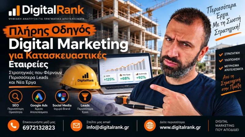 Πλήρης Οδηγός Digital Marketing για Κατασκευαστικές Εταιρείες