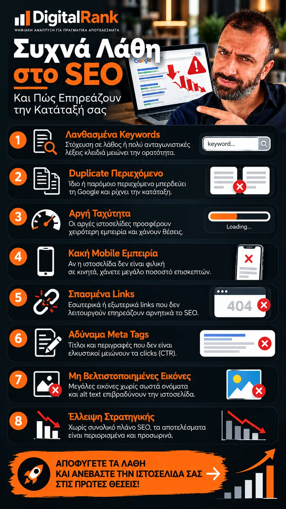 Συχνά Λάθη στο SEO - Και Πώς Επηρεάζουν την Κατάταξή σας