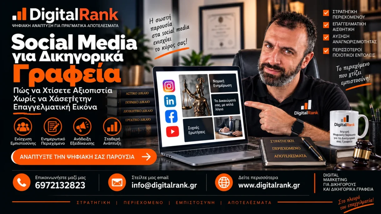 Social Media για Δικηγορικά Γραφεία - Πώς να Χτίσετε Αξιοπιστία Χωρίς να Χάσετε την Επαγγελματική Εικόνα