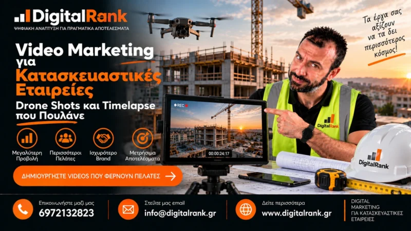 Video Marketing για Κατασκευαστικές Εταιρείες - Drone Shots και Timelapse που Πουλάνε