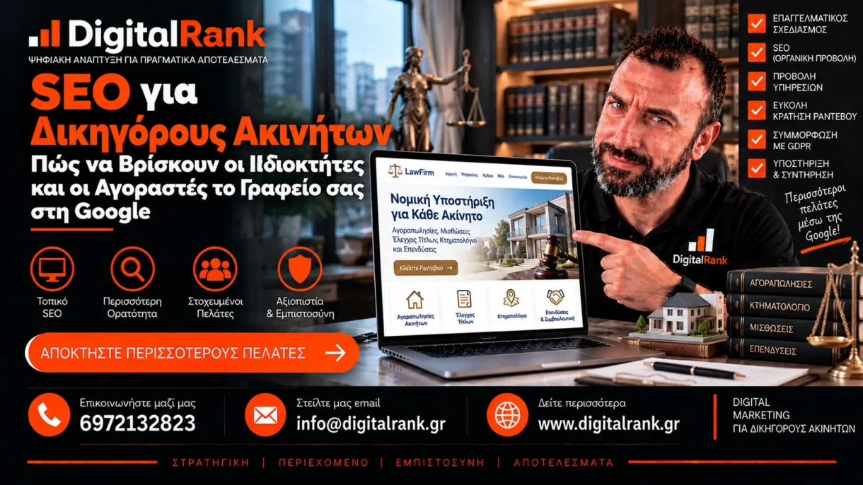 SEO για Δικηγόρους Ακινήτων: Πώς να Βρίσκουν οι ιδιοκτήτες και οι Αγοραστές το Γραφείο σας στη Google