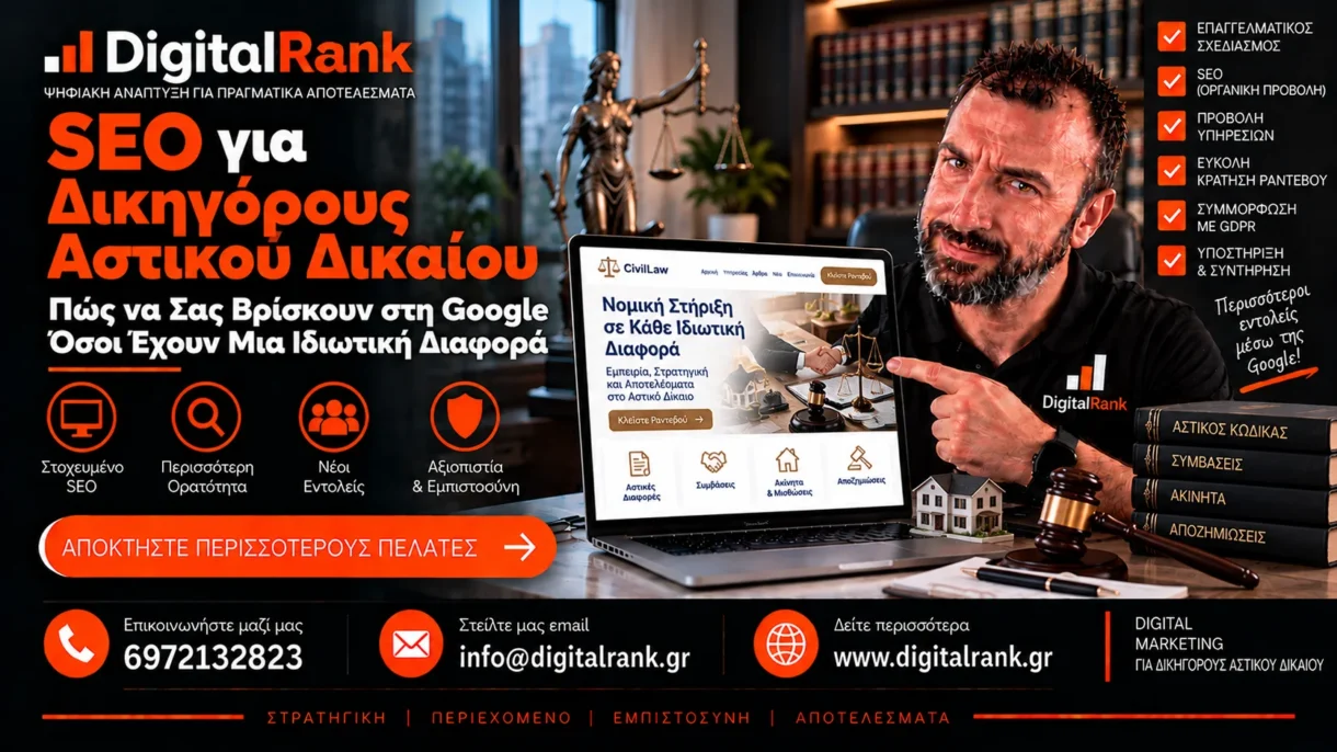SEO για Δικηγόρους Αστικού Δικαίου: Πώς να Σας Βρίσκουν στη Google Όσοι Έχουν Μια Ιδιωτική Διαφορά