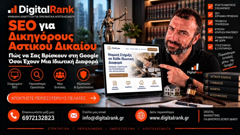 SEO για Δικηγόρους Αστικού Δικαίου: Πώς να Σας Βρίσκουν στη Google Όσοι Έχουν Μια Ιδιωτική Διαφορά