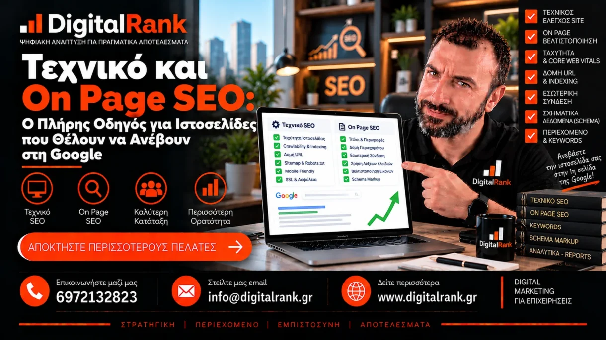 Τεχνικό και On Page SEO: Ο Πλήρης Οδηγός για Ιστοσελίδες που Θέλουν να Ανέβουν στη Google