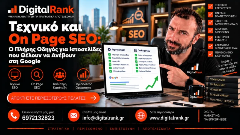 Τεχνικό και On Page SEO: Ο Πλήρης Οδηγός για Ιστοσελίδες που Θέλουν να Ανέβουν στη Google