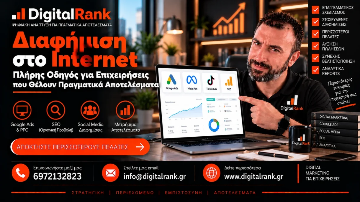 Διαφήμιση στο Internet: Πλήρης Οδηγός για Επιχειρήσεις που Θέλουν Πραγματικά Αποτελέσματα