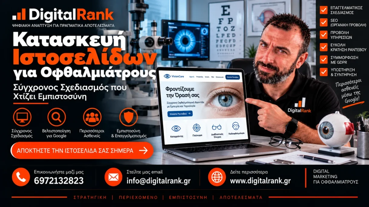 Κατασκευή Ιστοσελίδων για Οφθαλμιάτρους
