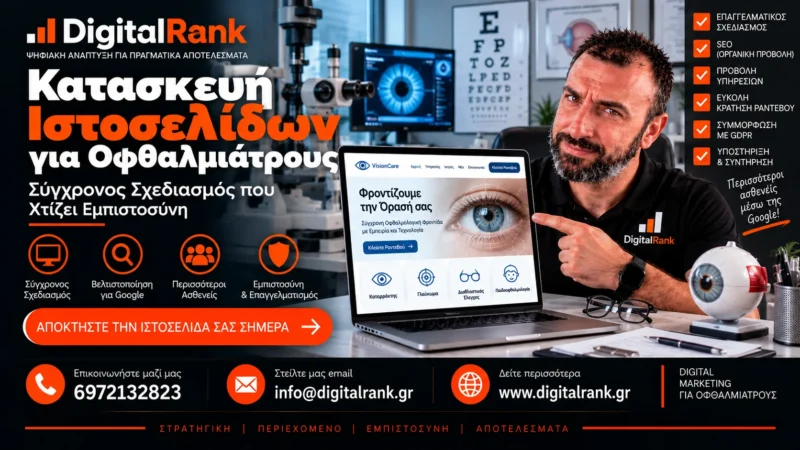 Κατασκευή Ιστοσελίδων για Οφθαλμιάτρους