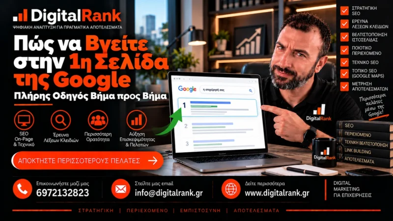 Πώς να Βγείτε στην 1η Σελίδα της Google: Πλήρης Οδηγός Βήμα προς Βήμα
