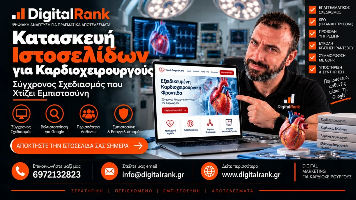 Κατασκευή Ιστοσελίδων για Καρδιοχειρουργούς