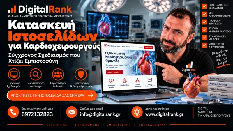 Κατασκευή Ιστοσελίδων για Καρδιοχειρουργούς